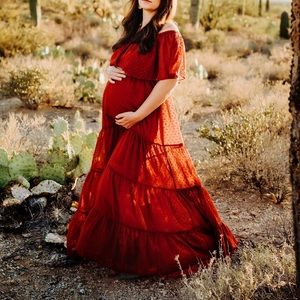 Baltic Born Swiss dot maxi dress